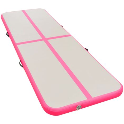 Inflatable Gymnastics Mat with Pump 800x100x10 cm PVC Pink