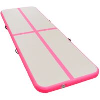 Inflatable Gymnastics Mat with Pump 800x100x10 cm PVC Pink