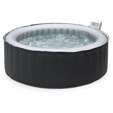 Inflatable hot tub - Silver cloud 4 Lite grey - Ø180cm round 4-person jacuzzi, PVC, pump, heating, filter,