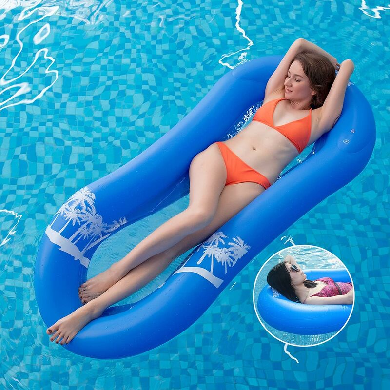 Inflatable Pool Hammock,Floating Mattress,Water Pool Buoy Armchair Pool Buoy,Giant Aqua Inflatable Net Float,Floating Bed Water Mattress Sofa For