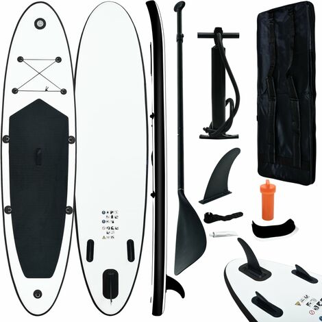 main image of "Inflatable Stand Up Paddleboard Set Black and White39293-Serial number"