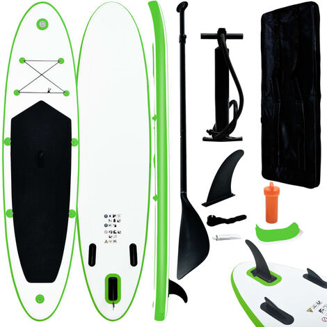 main image of "Inflatable Stand Up Paddleboard Set Green and White39297-Serial number"