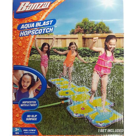 Inflatable Water Sprinkling Hopscotch Game