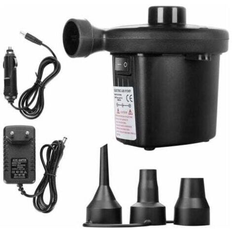 Inflator Electric Air Pump, 2 in 1 Electric Deflator, Fast Portable Air Pump, Electric Inflator with 3 Nozzles for Air Mattress, Suitable for Mattress, Waterbed, Marine Inflator MUMU