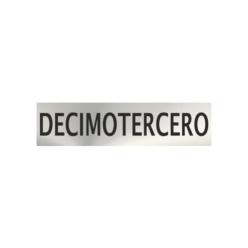 

Informativa Decimotercero Acero Inoxidable Adhesivo de 0,8mm 50x200 mm