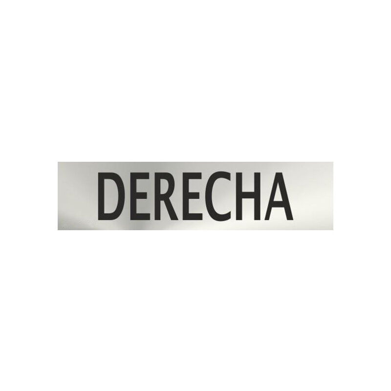 

Informativa Derecha Acero Inoxidable Adhesivo de 0'8mm 50 x 200 mm