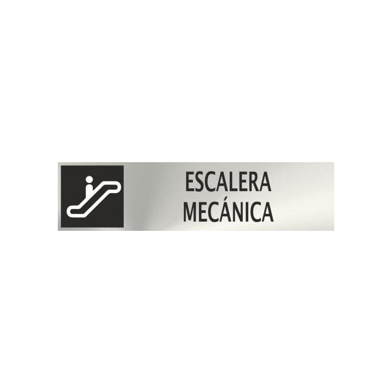 

Informativa Escalera Mecánica Acero Inox. Adhesivo de 0,8mm 50 x 200mm