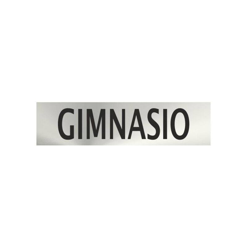 

Informativa Gimnasio Acero Inoxidable Adhesivo de 0'8mm 50 x 200 mm