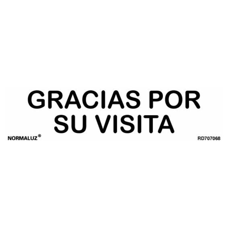 

Forever Print,s.l.(normaluz) - SENAL GRACIAS POR SU VISITA INOX ADHESIVA 5X20 CM