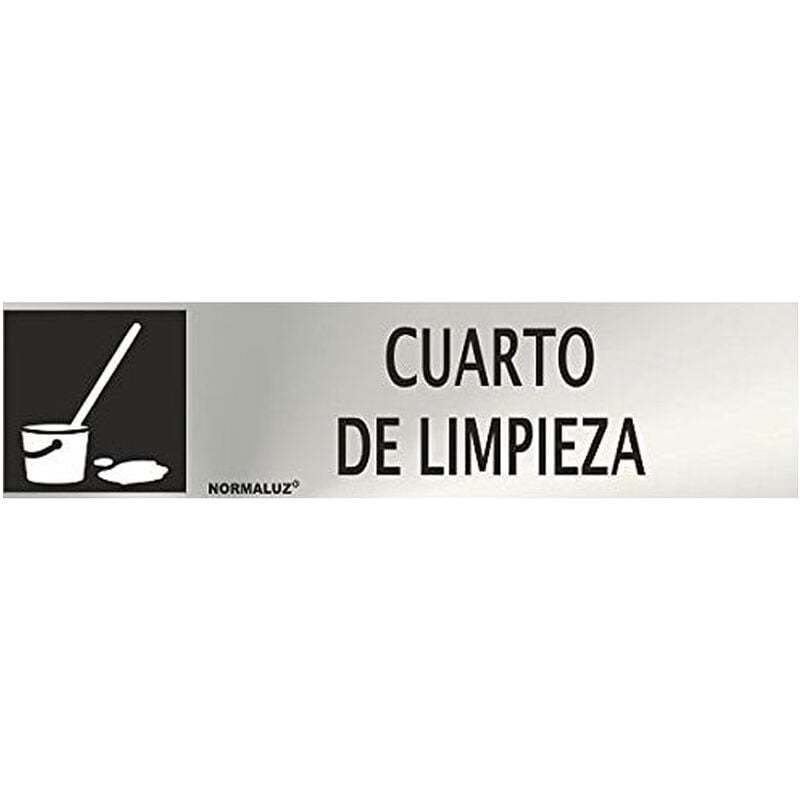 

Señal Adhesiva Cuarto De Limpieza Acero inoxidable 5x20 cm Gris
