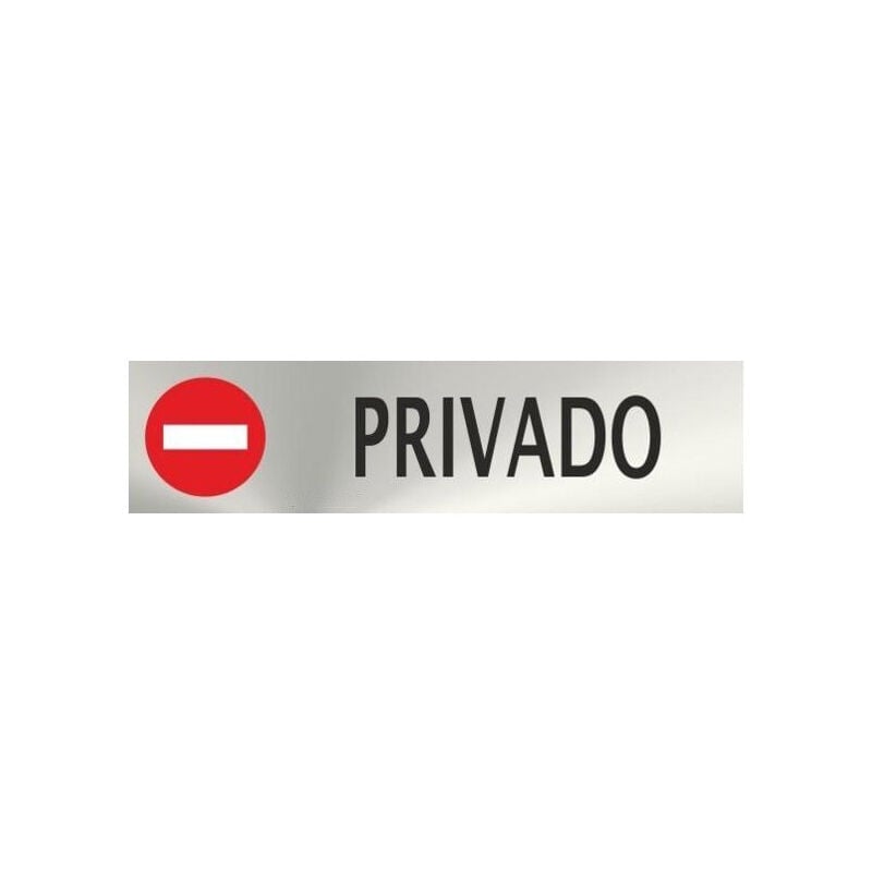

Informativa Privado Acero Inoxidable Adhesivo de 0'8mm 50 x 200 mm