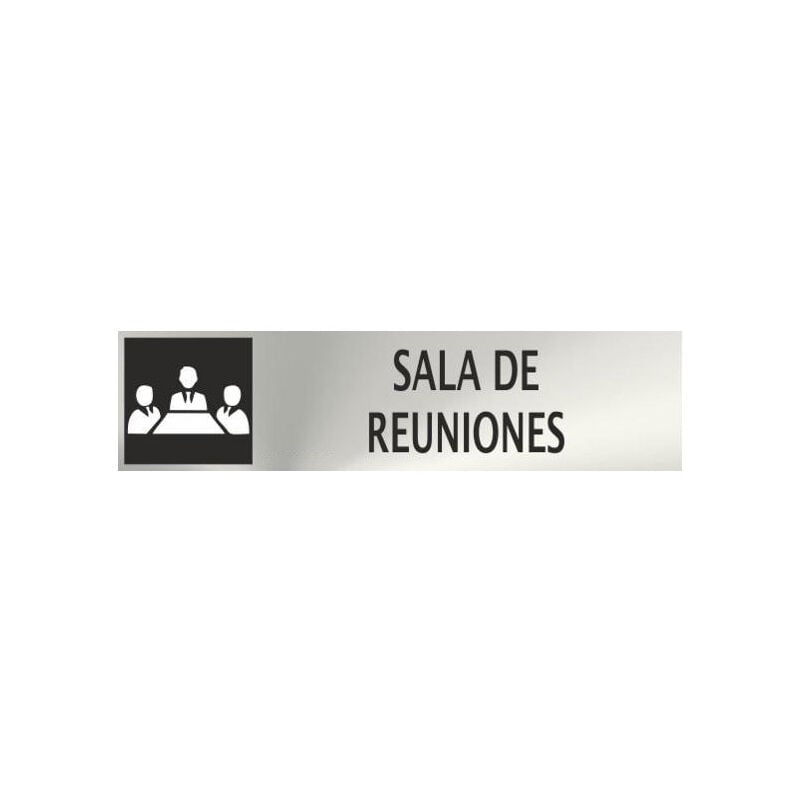 

Informativa Sala de Reunión Acero Inox. Adhesivo de 0,8mm 50 x 200 mm