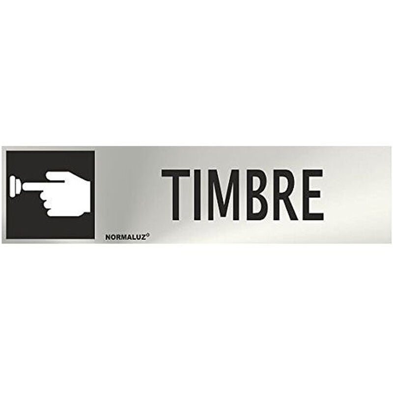 

Señal Adhesiva Timbre Acero inoxidable 5x20 cm Gris