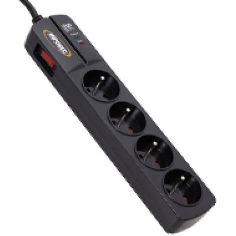 INFOSEC Multiprise parafoudre 4 prises S4 noir line II (61294)