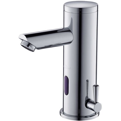 Infrarot-Armaturen Badarmatur Infrarot Sensor Wasserhahn Bad Automatisch Induktion Mischbatterie fürs Waschbecken Badezimmer Handwaschbecken