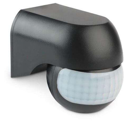 Infrarot Aufputz Bewegungsmelder 180° Dreh-/Neigbar IP44 Reichweite bis 12m - Farbe: schwarz