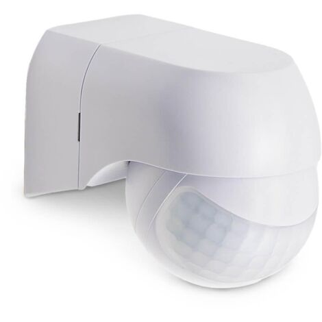 Infrarot Aufputz Bewegungsmelder 180° Dreh-/Neigbar IP44 Reichweite bis 12m - Farbe: weiß
