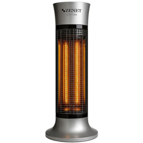 Infrarot-Heizstrahler ZENET ZET-516, silber, 1000W  Energieeffiziente und sichere Heizung mit IP24-Schutz