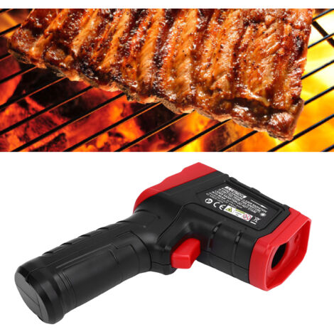 Infrarot-Küchenthermometer, ABS-Modell, 186 g, LCD-Display mit hochpräziser Messung (±2 %) zum Kochen, Grillen, für Fleisch, Zucker und zum Einfrieren