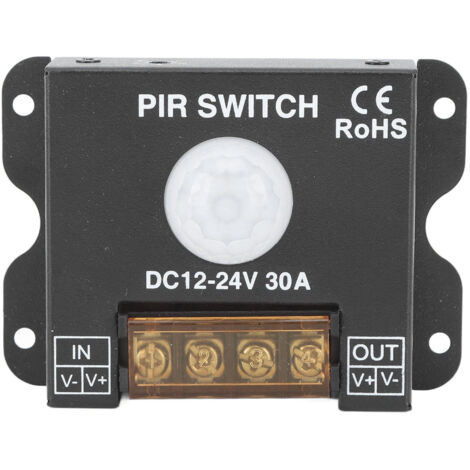 Infrarot-LED-Bewegungsmelder für Außenbeleuchtungsleisten, PIR-Schalter 12–24 V 30 A