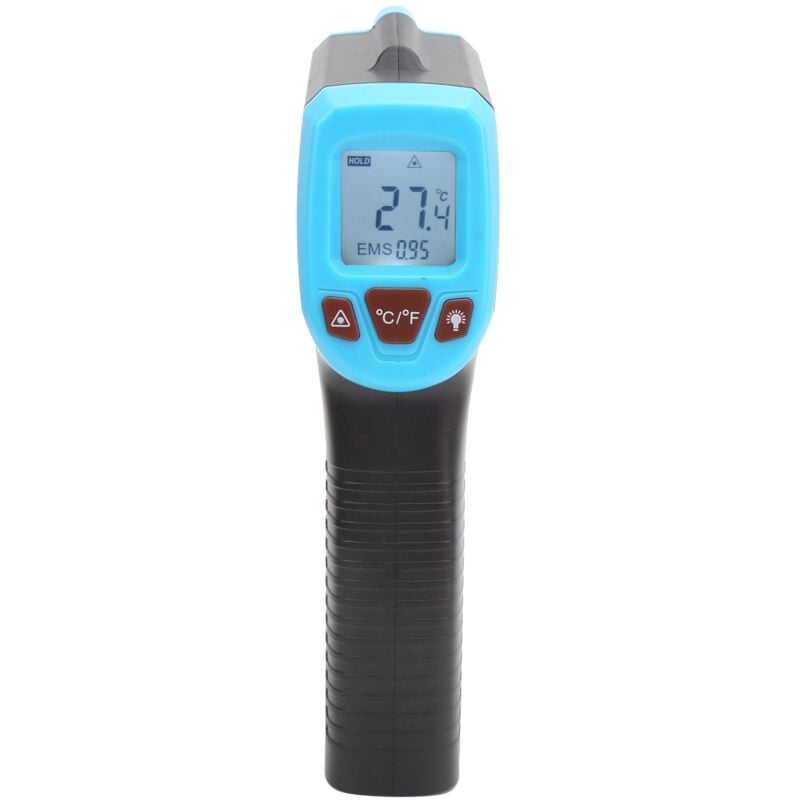 Image of Infrarot-Temperaturmessgerät mit LCD-Anzeige, berührungsloses Industriethermometer (Blau)