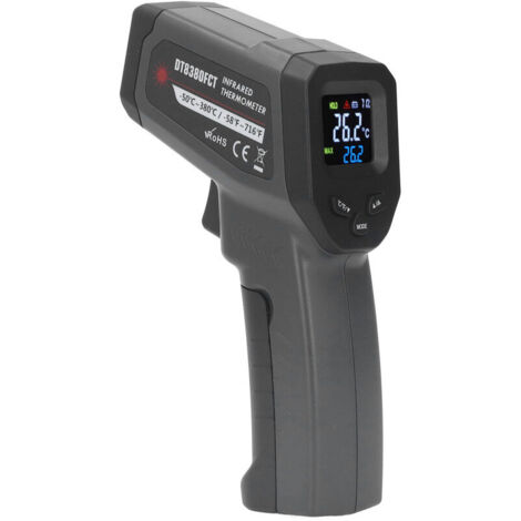 Infrarot-Thermometer für Speisen, Temperaturpistole, einstellbares 12:1-Schwerkraftverhältnis, digitales, hintergrundbeleuchtetes LCD-Display, Grün