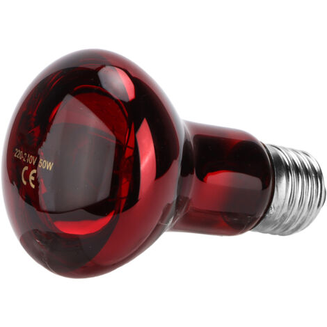 Infrarot-Wärmelampe für Reptilien mit vernickelter Dusche, UVA-Lampe für Terrarien, 220-240 V.