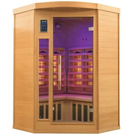 FRANCE SAUNA 2 Plätze eckig - 120x120x190 cm - Epicea Canada - Frankreich Sauna