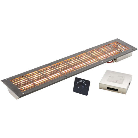 Infraworld VITALlight-IPX4 Infrarotstrahler-Set 500W Ecke anthrazit mit Steuerung schwarz