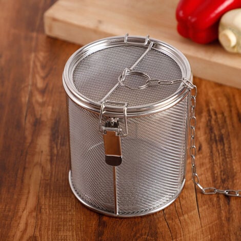 Infuseur à thé maison et infuseur de cuisine, infuseur à thé à mailles extra fines, crochet de connexion fileté pour infuser du thé en vrac, des épices et des assaisonnements. Pack) Infuseur à thé en 