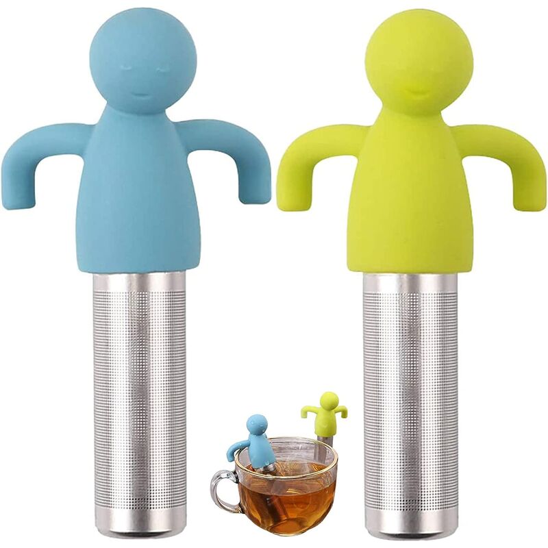 Infusor De Té De Silicona De Acero Inoxidable De 2 Piezas, Infusor De Té De Filtro De Té Colgante Para Té De Hojas Sueltas Infusores De Té De