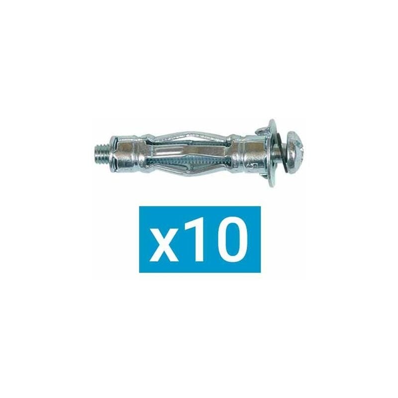 Cheville métallique à expansion 4X32 + vis - sachet de 10 - A858210 - Ing Fixations