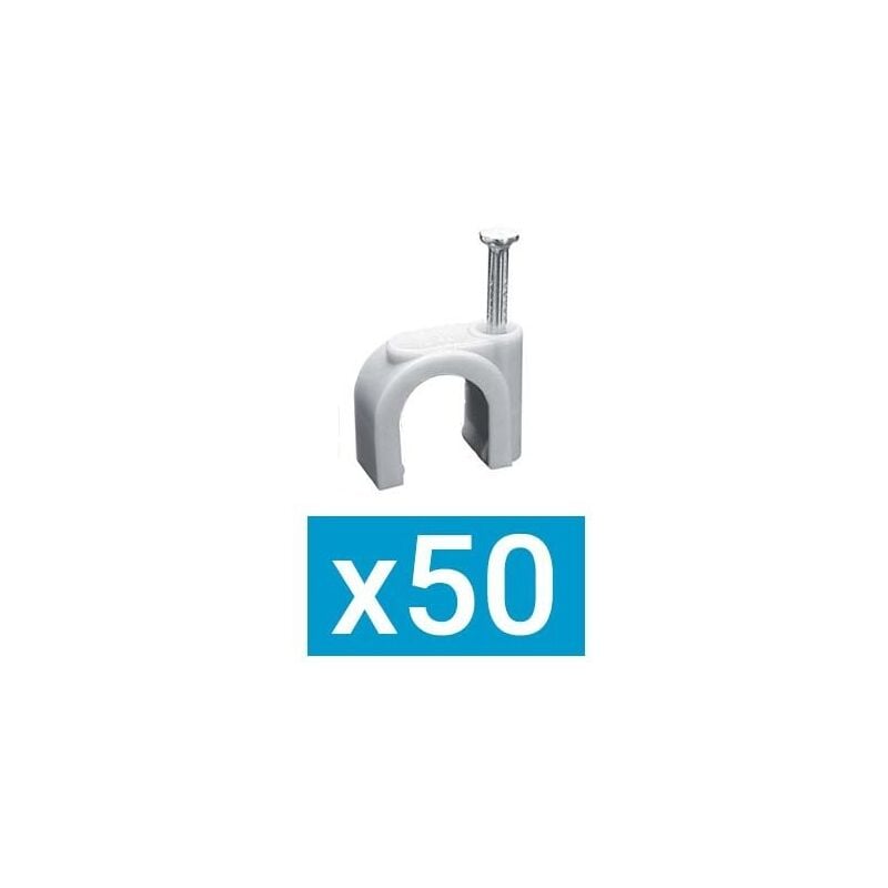 Pontet plastique D14 clou en acier - boite de 50 - A322130 - Ing Fixations