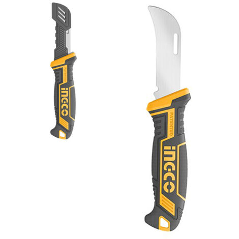 Ingco HPK82001 Coltello spellafili 200 mm Spelafili Spelacavi Lama Multiuso Elettricisti