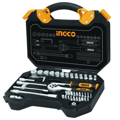 Ingco Juego llave de vaso HKTS14462 46 piezas 1/4"