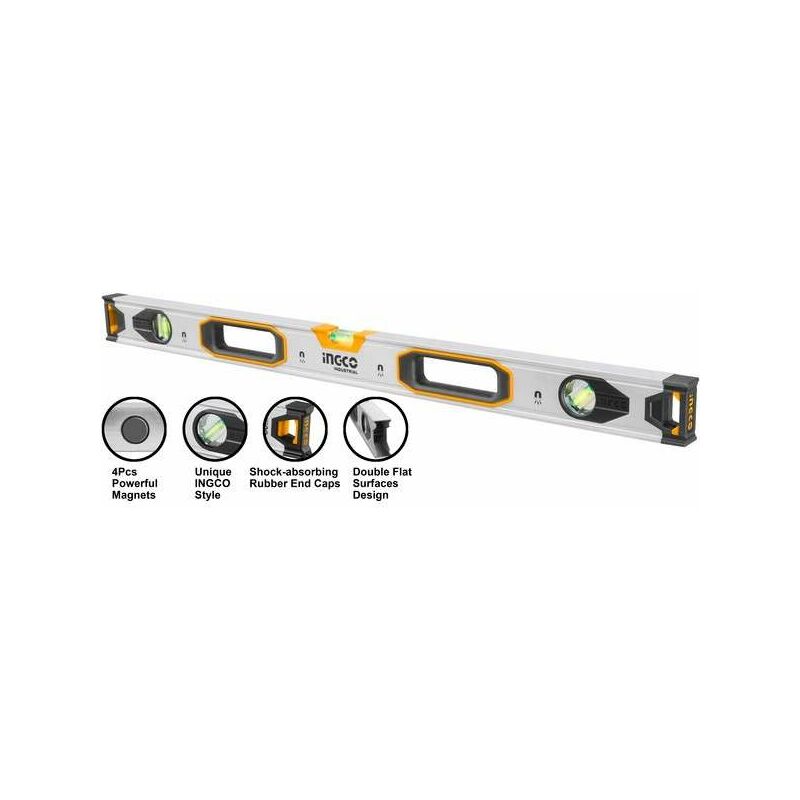 Nivel HSL38060M aluminio magnetico 60 cm. - Ingco