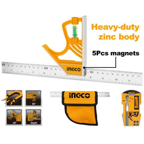 INGCO REGLA ESCUADRA MAGNETICA 300 MM.HSR530255