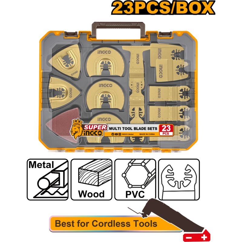 Ingco Set 23 Accesorios multiherramienta AKTMT2301