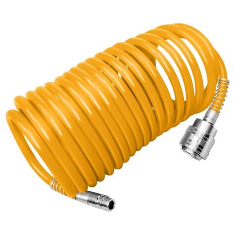Ingco TUBO SPIRALATO 5 MT 10 MT 15 MT TUBO PER ARIA COMPRESSA COMPRESSORE flessibile 10 metri