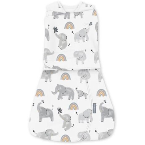 INGENUITY, Gigoteuse d'Emmaillotage, sac de couchage éléphant, pour mi-saison TOG 1. évolutive de 3 a 6 mois certifié oeko-T