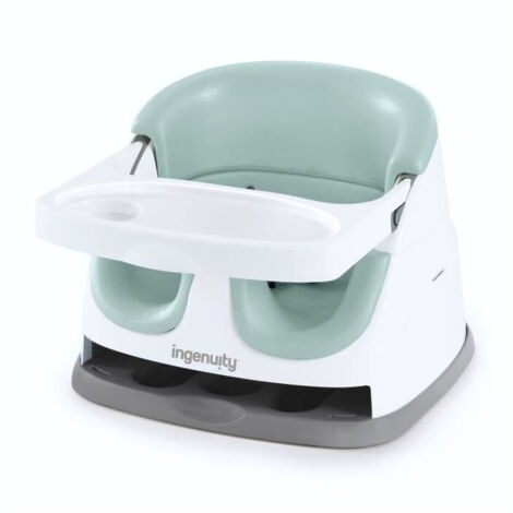 INGENUITY Réhausseur de chaise bébé enfant de 6 mois a 3 ans, Base 2 en 1 Brume, Cadeau Noel bébé
