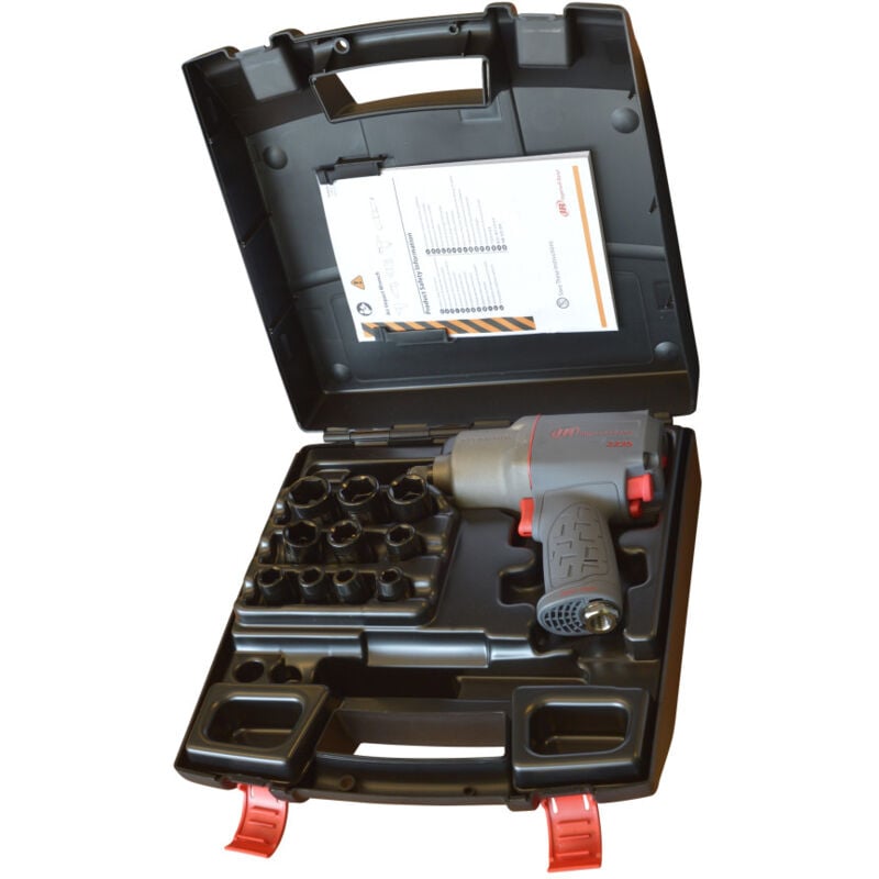 Ingersoll Rand - Jeu de clés à chocs pneumatiques 2235QTiMAX-10SK, 1/2' + 10 douilles