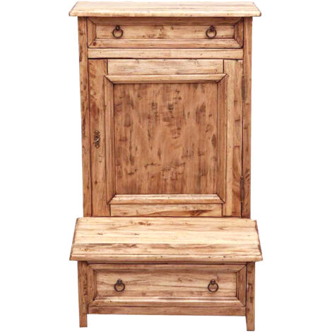 Inginocchiatoio in legno massello di tiglio finitura naturale 60x47x96 cm
