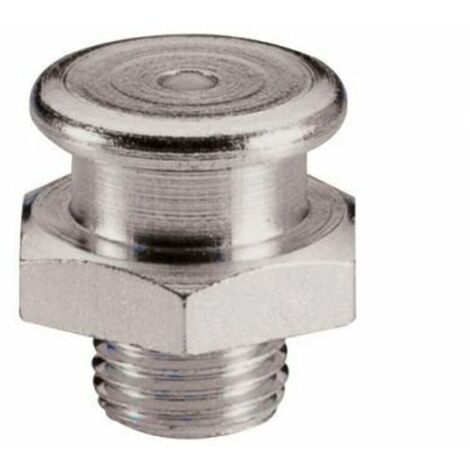 Ingrassatore dritto UMETA con testa piatta M22, acciaio, L.21,5 x Ø22 mm.