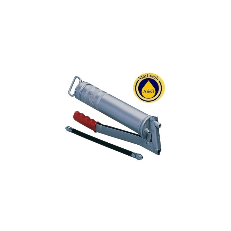 Grecoshop - Ingrassatore/Pistola ingrassatrice/Pompa grasso manuale a leva 500ml Martinelli Made in Italy