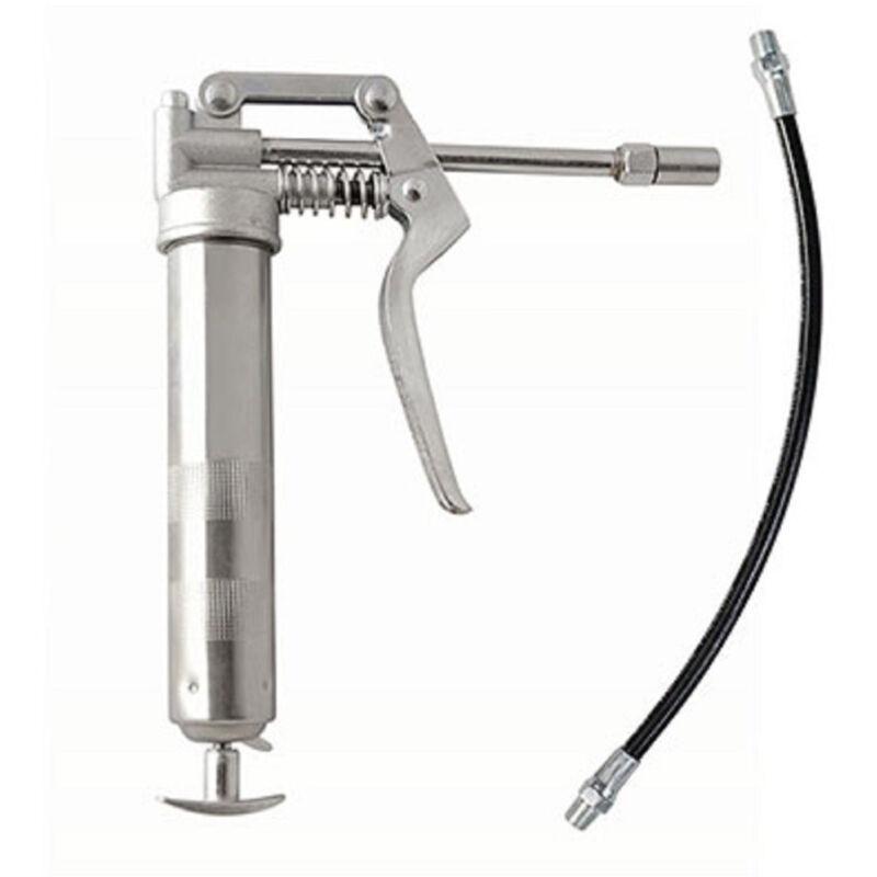 Image of Trade Shop Traesio - Trade Shop - fettpistole 93GR manuelle pumpe fett flexibler starrer kopf -