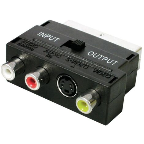 Ingresso/uscita Scart a 3 RCA femmina + adattatore SVHS