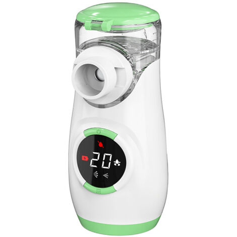 Inhalateur numérique, inhalateur pour bébés, enfants et adultes, inhalateur nébuliseur avec compte à rebours jusqu'à l'atomisation, inhalateur portable silencieux avec