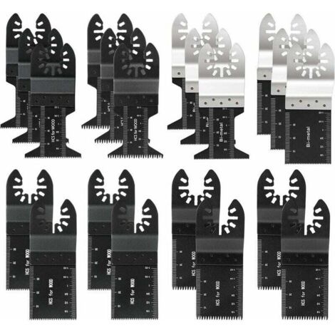 INHHUB 20 pezzi lame per sega oscillante professionali per legno/metallo, multiutensile universale a sgancio rapido per Fein Multimaster, Ryobi, Milwaukee, Bosch, Dremel, Dewalt, Rockwell-INHHUB