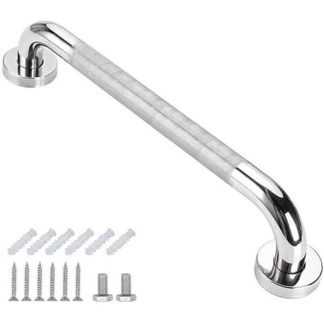 INHHUB 40 cm Haltegriff fürs Badezimmer – rutschfest, Edelstahl, für die Dusche – inklusive Schrauben – INHHUB